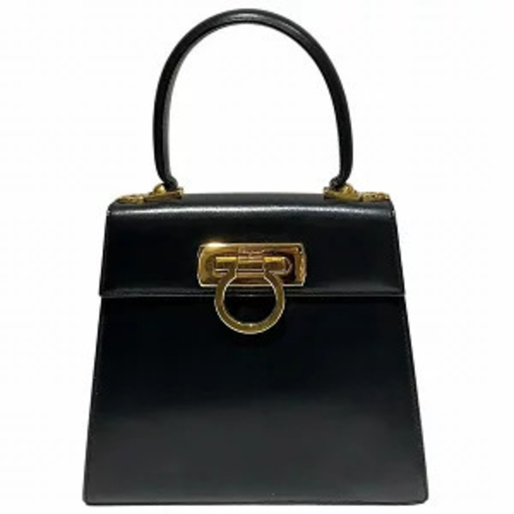 Salvatore Ferragamo Gancini Calfskin Bag Handbag
